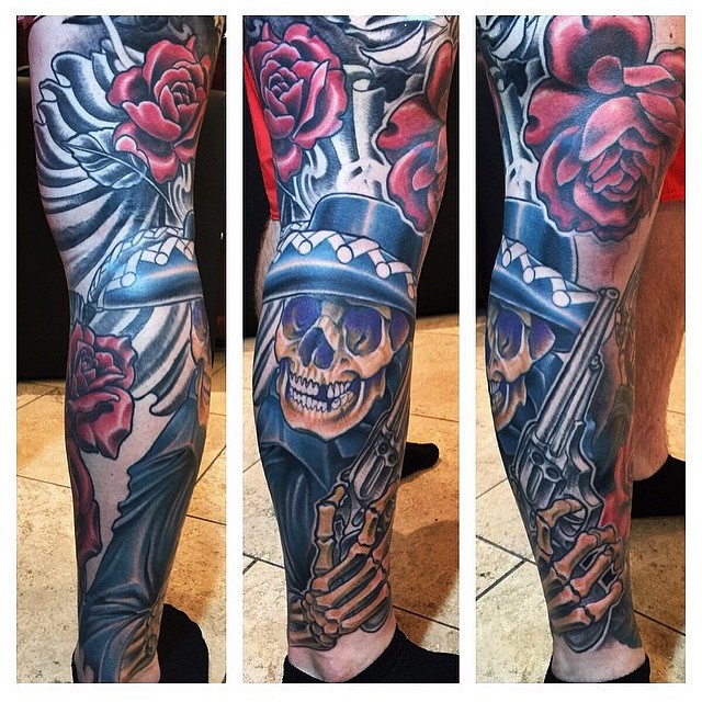 Skeleton Gunslinger Tattoo