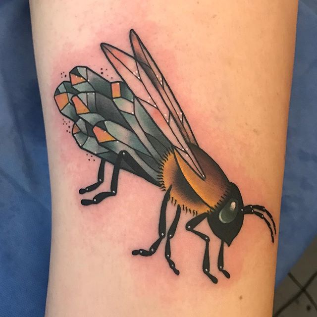 Crystal bug tattoo by @jasmineworthtattoos to book an appointment email her at JasmineWorthTattoos@gmail.com #remingtontattoo #sandiegotattooartist #bugtattoo #insecttattoo #neotraditional #neotradsub #neotraditionaltattoo