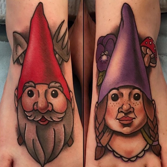 Grabbed a healed photo of this cute gnome Based one of my stickers off  this tattoo Check out my website for more information Theheartoftinacom     By Tinas Tattoos  Facebook