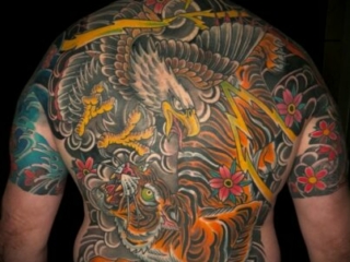 traditional-american-eagle-tiger-backpiece-tattoo-chris-cockrill-san-diego