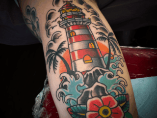 traditional-american-lighthouse-tattoo-chris-cockrill-san-diego