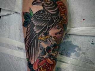 traditional-american-raven-tattoo-chris-cockrill-san-diego