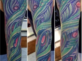 bio-organic-green-purple-peacock-full-sleeve-tattoo-terry-ribera-san-diego