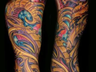 bio-organic-orange-yellow-colorful-full-sleeve-tattoo-terry-ribera-san-diego
