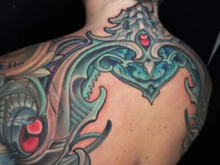 bio-organic-upper-back-shoulder-in-progress-tattoo-terry-ribera-san-diego