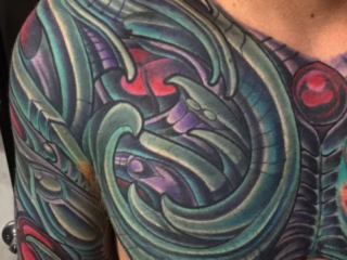 biomechanical-bio-organic-chest-shoulder-tattoo-terry-ribera-san-diego