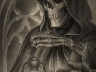 fine-art-grim-reaper-skull-lantern-rose-drawing-terry-ribera-san-diego