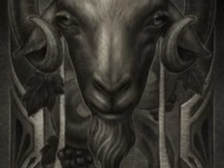fine-art-ram-goat-art-nouveau-charcoal-drawing-terry-ribera-san-diego