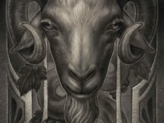fine-art-ram-goat-grapes-art-nouveau-drawing-terry-ribera-san-diego