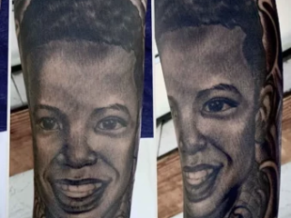illustrative-black-grey-woman-portrait-ornamental-forearm-tattoo-terry-ribera-san-diego