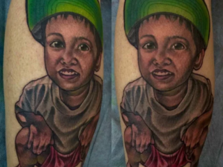illustrative-color-portrait-child-forearm-tattoo-terry-ribera-san-diego