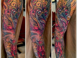 illustrative-neo-japanese-barong-demon-red-figure-full-sleeve-tattoo-terry-ribera-san-diego