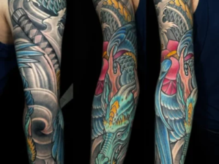 illustrative-neo-japanese-dragon-crane-waves-katana-full-sleeve-tattoo-terry-ribera-san-diego