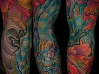 illustrative-neo-japanese-foo-dog-peony-sleeve-tattoo-terry-ribera-san-diego