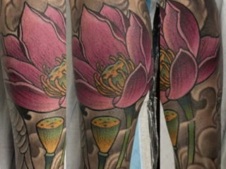 illustrative-neo-japanese-lotus-flower-leg-tattoo-terry-ribera-san-diego