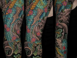 illustrative-neo-japanese-phoenix-koi-cherry-blossom-sleeve-tattoo-terry-ribera-san-diego