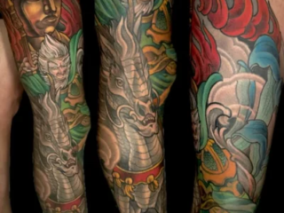 illustrative-neo-japanese-sun-wukong-monkey-king-dragon-buddha-full-sleeve-tattoo-terry-ribera-san-diego