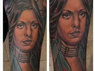 illustrative-neo-traditional-native-woman-portrait-forearm-tattoo-terry-ribera-san-diego