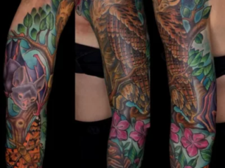 illustrative-neo-traditional-owl-deer-nature-sleeve-tattoo-terry-ribera-san-diego
