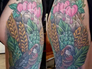 illustrative-neo-traditional-quail-bleeding-heart-thigh-tattoo-terry-ribera-san-diego