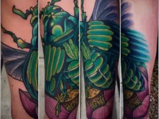 illustrative-neo-traditional-scarab-beetle-lotus-forearm-tattoo-terry-ribera-san-diego