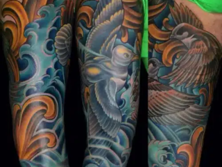 illustrative-neo-traditional-seagull-waves-half-sleeve-tattoo-terry-ribera-san-diego