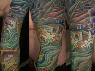 illustrative-neo-traditional-ship-ocean-storm-sleeve-tattoo-terry-ribera-san-diego