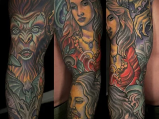 illustrative-neo-traditional-werewolf-woman-portraits-sleeve-tattoo-terry-ribera-san-diego