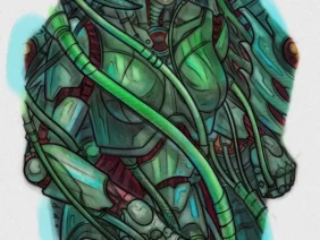 tattoo-sketch-bio-organic-cyborg-woman-green-sleeve-digital-terry-ribera-san-diego