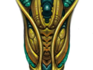 tattoo-sketch-bio-organic-scarab-torso-gold-teal-digital-terry-ribera-san-diego