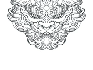tattoo-sketch-foo-dog-japanese-linework-pencil-terry-ribera-san-diego