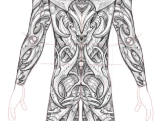tattoo-sketch-ornamental-bio-organic-male-bodysuit-digital-terry-ribera-san-diego