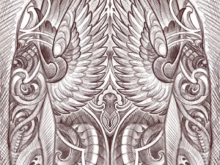tattoo-sketch-ornamental-wings-back-piece-sepia-digital-terry-ribera-san-diego